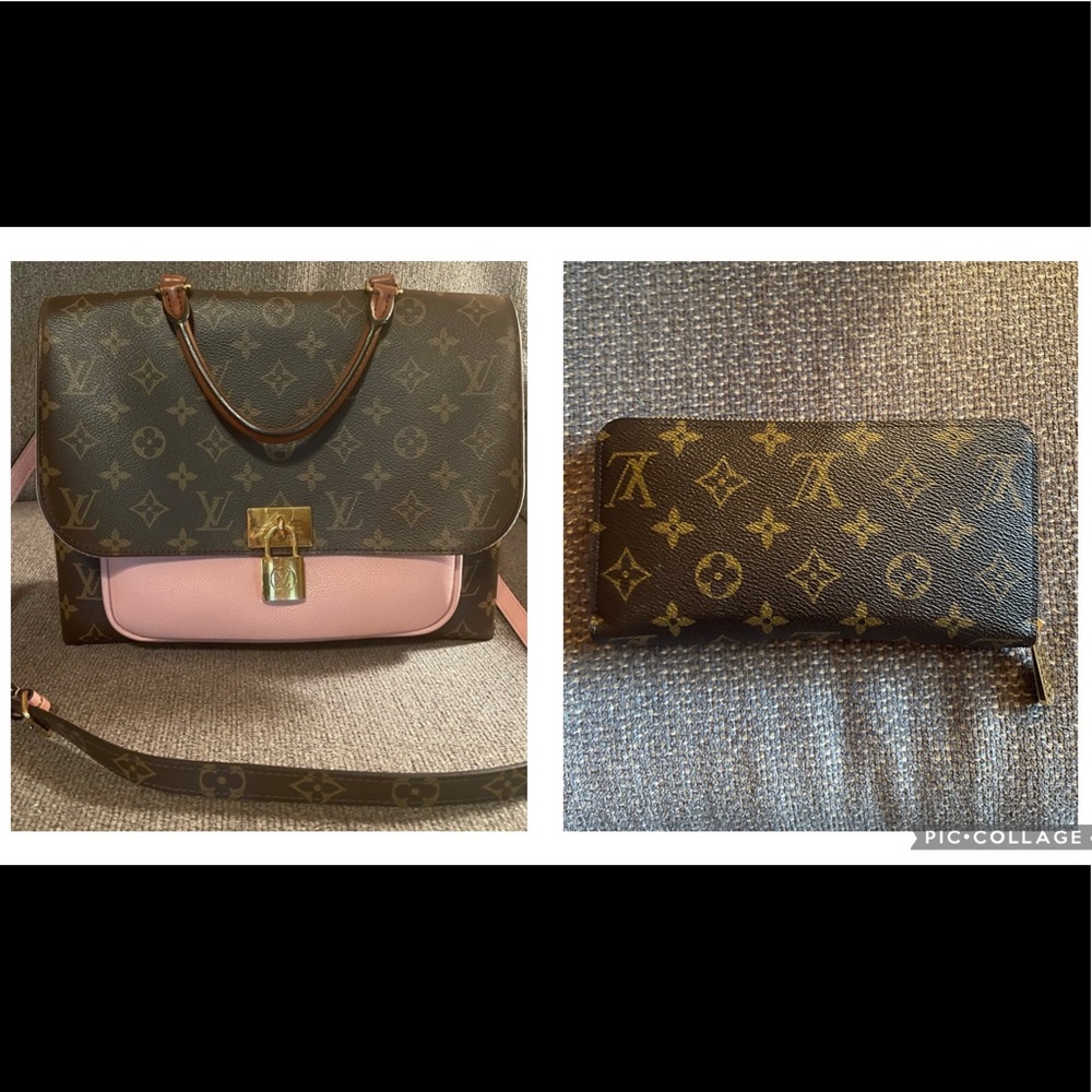 LV Marignan Rose handbag M43960 and wallet M41894